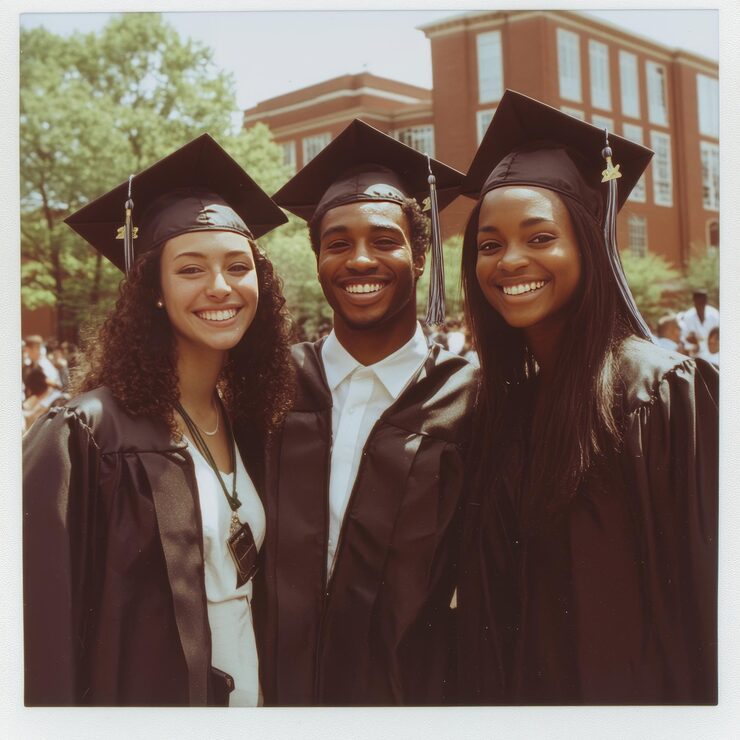 group diverse students celebrating graduation university campus 1308175 32269